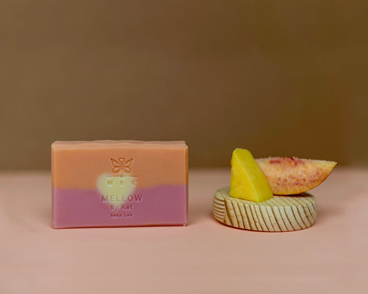 Sapone solido Melina mani e corpo, fragranza fruttata, dolce e vellutata, vegan e artigianale, regalo coccola naturale